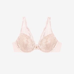 ThirdLove Lace Contour Plunge Bra Size 38Gsoft-pink / 38G